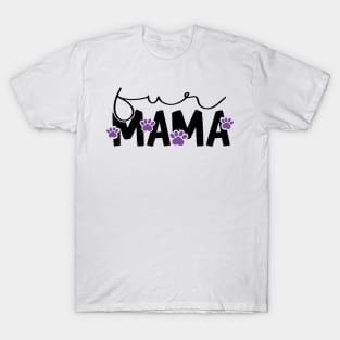 Fur Mama Purple Paw T-Shirt